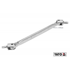 Ключ TORX 2-сторонній на шарнірах YATO : Т30 х Т40, L= 229 мм, Cr-V (DW)