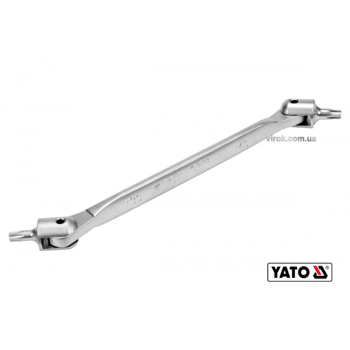 Ключ TORX 2-сторонній на шарнірах YATO : Т30 х Т40, L= 229 мм, Cr-V (DW)