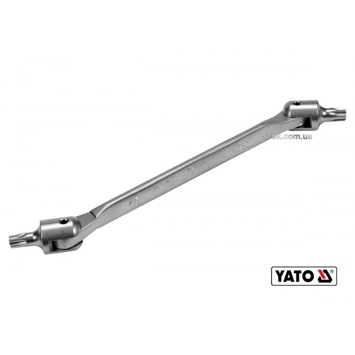 Ключ TORX 2-сторонній на шарнірах YATO : Т45 х Т50, L= 243 мм, Cr-V (DW)