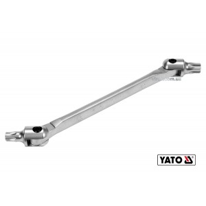 Ключ TORX 2-сторонній на шарнірах YATO : Т55 х Т60, L= 255 мм, Cr-V (DW)