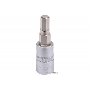 Головка торцева YATO квадрат 1/4". HEX M5, L= 37 мм [150/600]