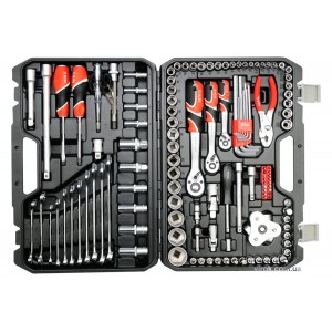 Набір головок торцевих YATO : квадрат 1/2", 3/8", 1/4" з інструментами, насадками. 126 шт. [2]