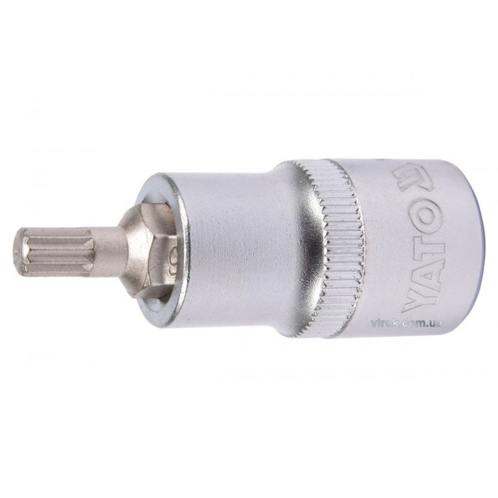 Головка торцева YATO квадрат 1/2 "SPLINE" M6, L= 55 мм [40/240]