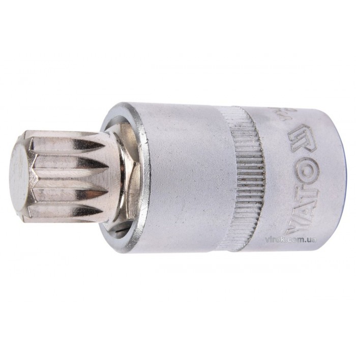 Головка торцева YATO квадрат 1/2 "SPLINE" M16, L= 55 мм [40/160]