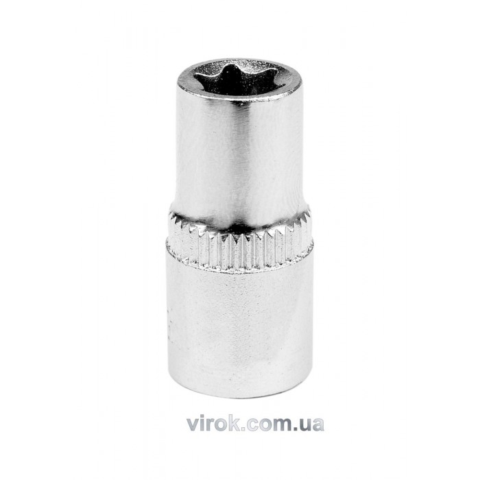 Головка торцева YATO : TORX E5, квадрат 1/4", L= 25 мм. CrV, [24/240/480]