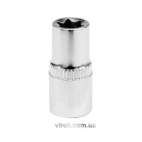 Головка торцева YATO : TORX E8, квадрат 1/4", L= 25 мм. CrV,  [24/240/480]