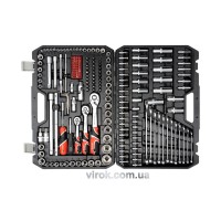 Набір головок торцевих YATO : квадрат 1/2", 3/8", 1/4" з інструментами, насадками. 216 шт.[2/42]