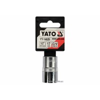 Головка торцева YATO : квадрат 1/2", SPLINE M17 мм, L= 38 мм. CrV [Блістер] [10/200]