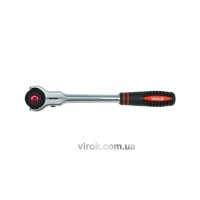 Тріщатка YATO : квадрат 1/2", L= 280 мм, 72T, обертова головка [6/30]