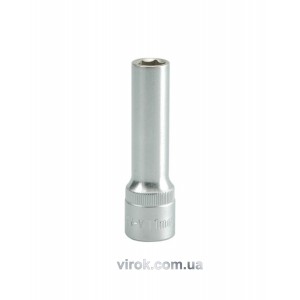 Головка торцева 6-гранна YATO : подовжена, квадрат 1/2", М= 11 мм, L= 76 мм [12/60/120]