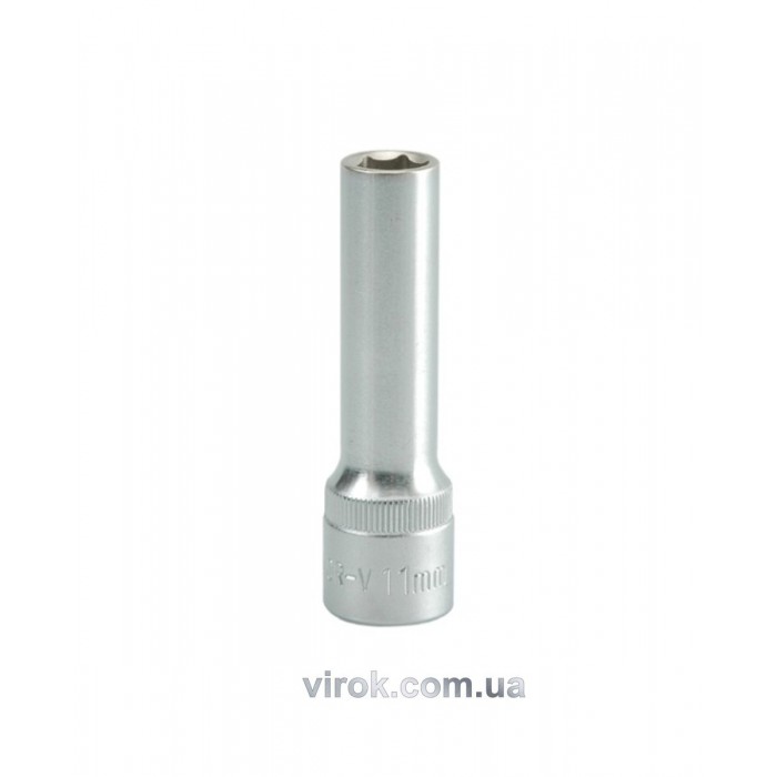 Головка торцева 6-гранна YATO : подовжена, квадрат 1/2", М= 11 мм, L= 76 мм [12/60/120]