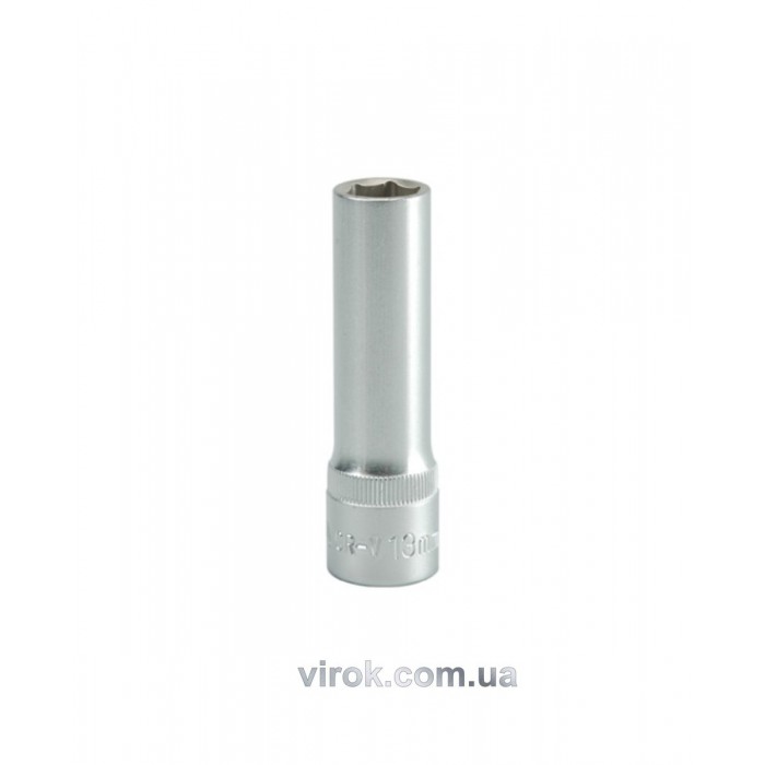 Головка торцева 6-гранна YATO : подовжена, квадрат 1/2", М= 13 мм, L= 76 мм [12/60/120]