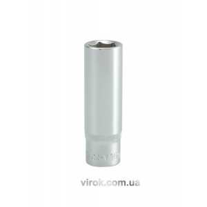 Головка торцева 6-гранна YATO : подовжена, квадрат 1/2", М= 16 мм, L= 76 мм [12/60/120]