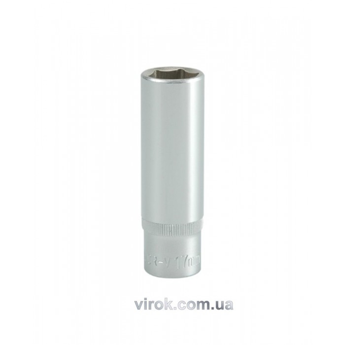 Головка торцева 6-гранна YATO : подовжена, квадрат 1/2", М= 17 мм, L= 76 мм [12/60/120]