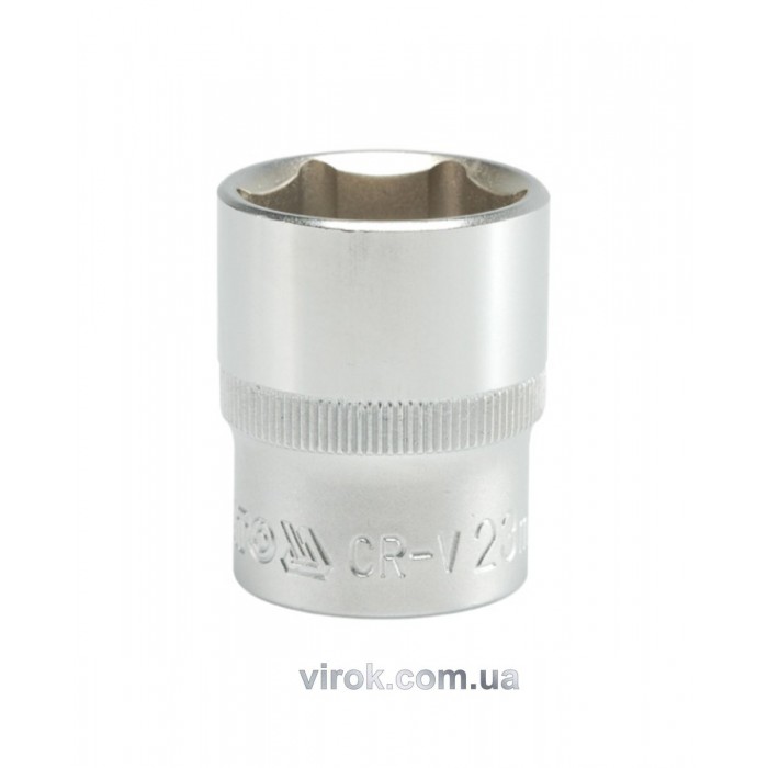 Головка торцева 6-гранна YATO : квадрат 1/2", М= 23 мм, L= 38 мм [12/60/120]