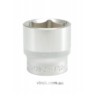 Головка торцева 6-гранна YATO : квадрат 1/2", М= 32 мм, L= 42 мм [6/24/48]