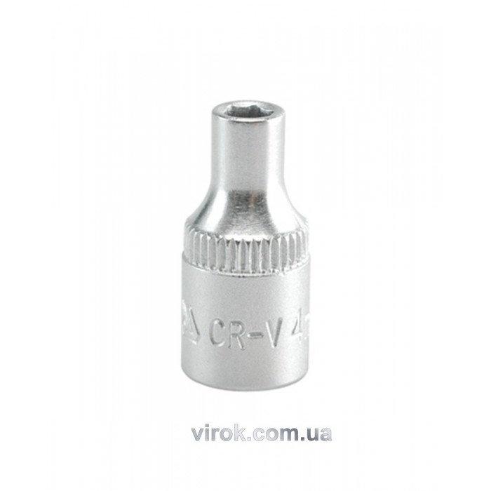 Головка торцева 6-гранна YATO : квадрат 1/4", М= 4 мм, L= 25 мм [24/240/400]