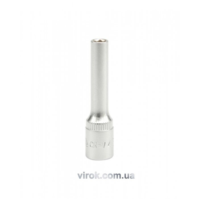 Головка торцева 6-гранна YATO : подовжена, квадрат 1/4", М= 4,5 мм, L= 50 мм [24/240/480]