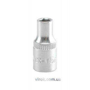 Головка торцева 6-гранна YATO : квадрат 1/4", М= 5 мм, L= 25 мм [24/240/400]