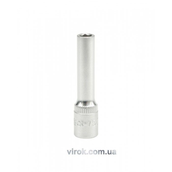 Головка торцева 6-гранна YATO : подовжена, квадрат 1/4", М= 5.5 мм, L= 50 мм [24/240/480]