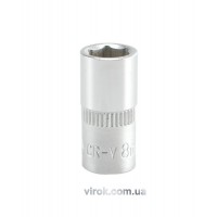 Головка торцева 6-гранна YATO : квадрат 1/4", М= 8 мм, L= 25 мм [24/240/400]