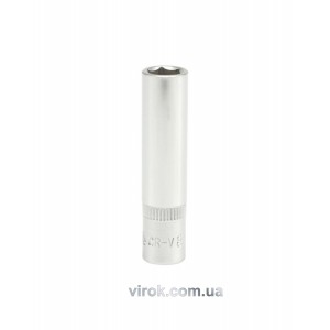 Головка торцева 6-гранна YATO : подовжена, квадрат 1/4", М= 8 мм, L= 50 мм [24/240/480]