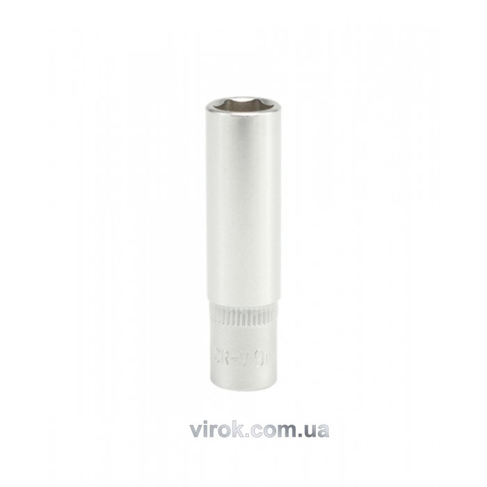 Головка торцева 6-гранна YATO : подовжена, квадрат 1/4", М= 9 мм, L= 50 мм [24/240/480]