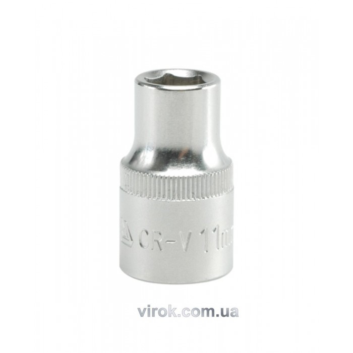 Головка торцева 6-гранна YATO : квадрат 1/2", М= 11 мм, L= 38 мм [12/120/240]