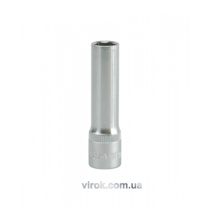Головка торцева 6-гранна YATO : подовжена, квадрат 3/8", М= 10 мм, L= 63 мм [24/48/96]