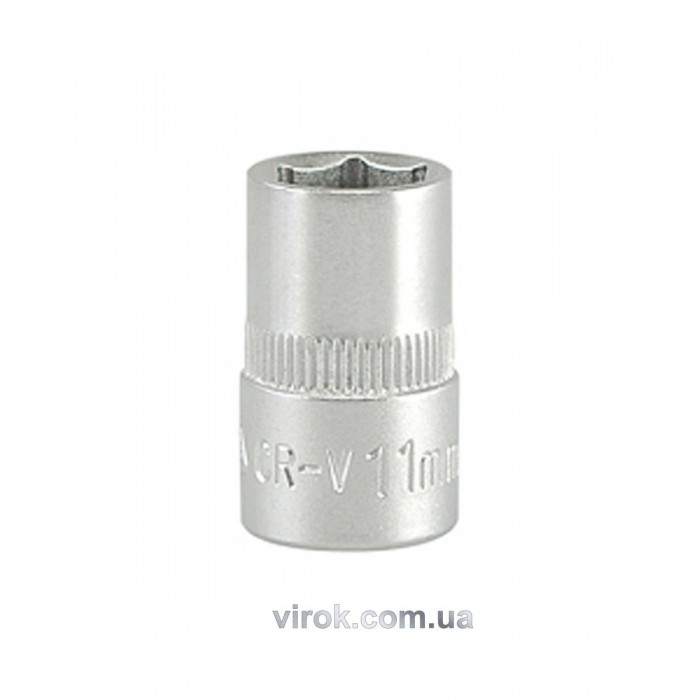 Головка торцева 6-гранна YATO : квадрат 3/8", М= 11 мм, L= 28 мм [24/240/480]