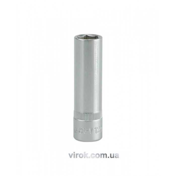 Головка торцева 6-гранна YATO : подовжена, квадрат 3/8", М= 12 мм, L= 63 мм [24/48/96]