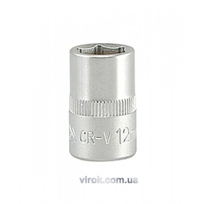 Головка торцева 6-гранна YATO : квадрат 3/8", М= 12 мм, L= 28 мм [24/240/480]