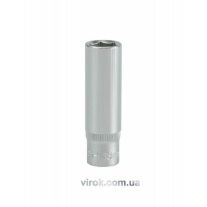 Головка торцева 6-гранна YATO : подовжена, квадрат 3/8", М= 13 мм, L= 63 мм [24/48/96]