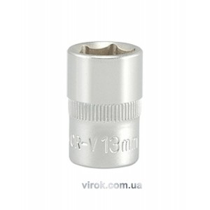 Головка торцева 6-гранна YATO : квадрат 3/8", М= 13 мм, L= 28 мм [24/240/480]