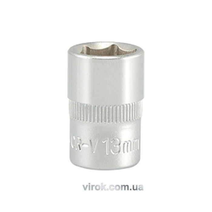 Головка торцева 6-гранна YATO : квадрат 3/8", М= 13 мм, L= 28 мм [24/240/480]