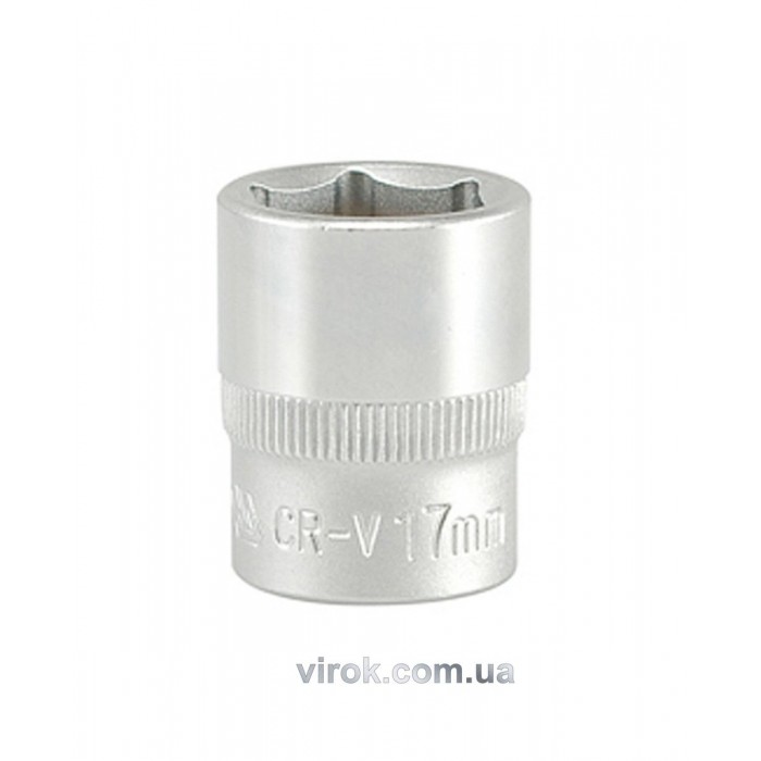 Головка торцева 6-гранна YATO : квадрат 3/8", М= 17 мм, L= 30 мм [12/120/240]