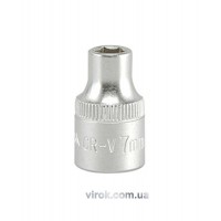 Головка торцева 6-гранна YATO : квадрат 3/8", М= 7 мм, L= 28 мм [24/240/480]