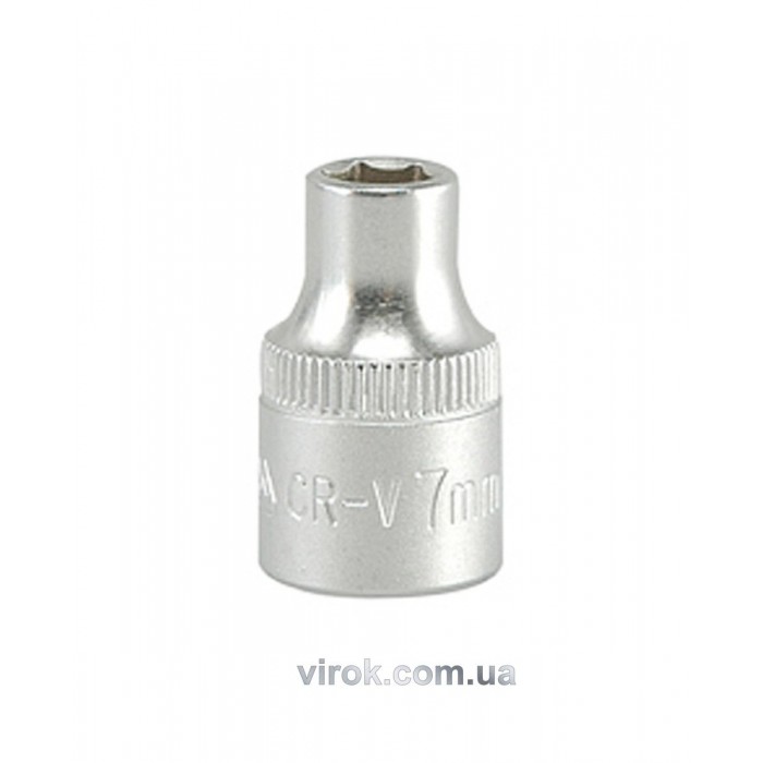 Головка торцева 6-гранна YATO : квадрат 3/8", М= 7 мм, L= 28 мм [24/240/480]