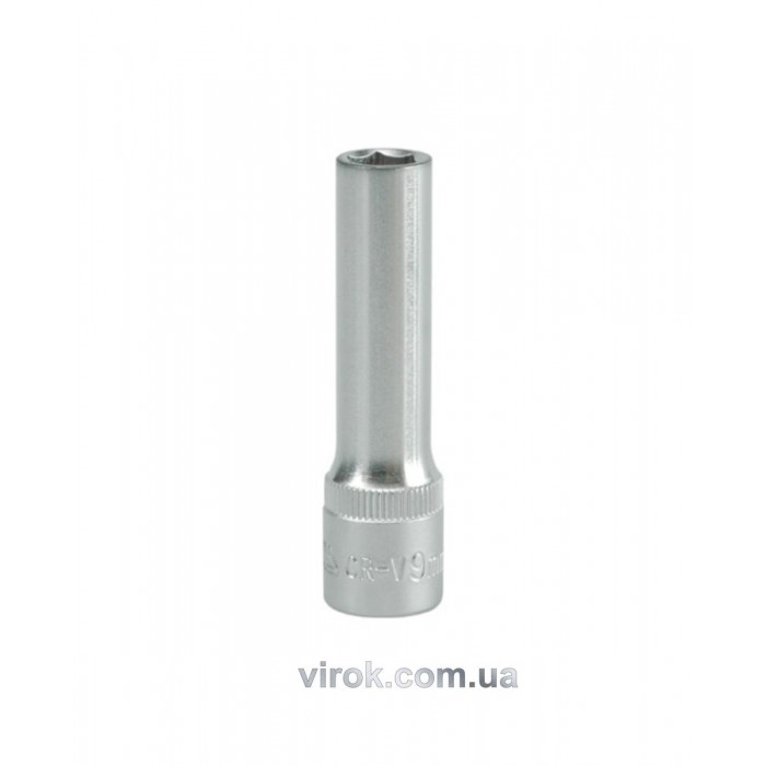 Головка торцева 6-гранна YATO : подовжена, квадрат 3/8", М= 9 мм, L= 63 мм [24/48/96]