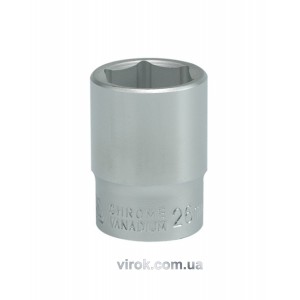 Головка торцева 6-гранна YATO : квадрат 3/4", М= 26 мм, L= 50 мм [12/96]