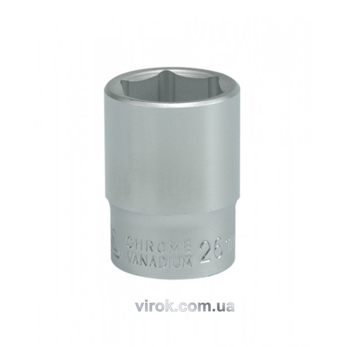 Головка торцева 6-гранна YATO : квадрат 3/4", М= 26 мм, L= 50 мм [12/96]