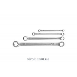 Набір ключів накидних YATO TORX Е6-Е24, Набір 4шт. [10/60]