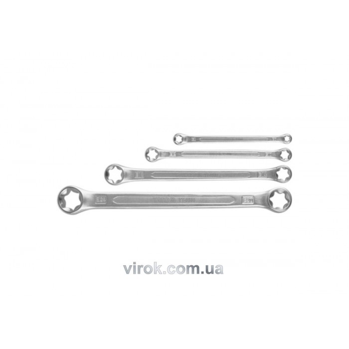 Набір ключів накидних YATO TORX Е6-Е24, Набір 4шт. [10/60]