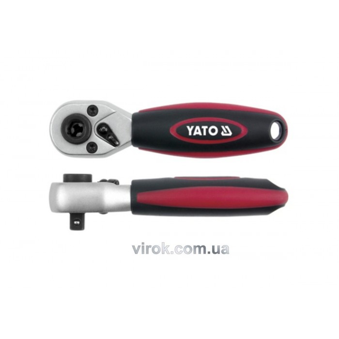 Тріщатка YATO : квадрат 1/4", L= 136 мм, 72T [48]