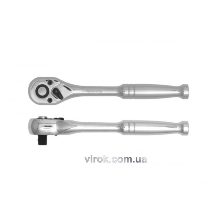 Тріщатка YATO : квадрат 3/8", L= 170 мм, 72T [6/24/48]