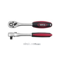 Тріщатка YATO : квадрат 3/8", L= 197 мм, 72T [6/24/48]