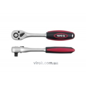 Тріщатка YATO : квадрат 3/8", L= 197 мм, 72T [6/24/48]