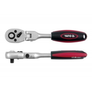 Тріщатка з шарніром YATO : квадрат 1/2", L= 290 мм, 72T [1/24]