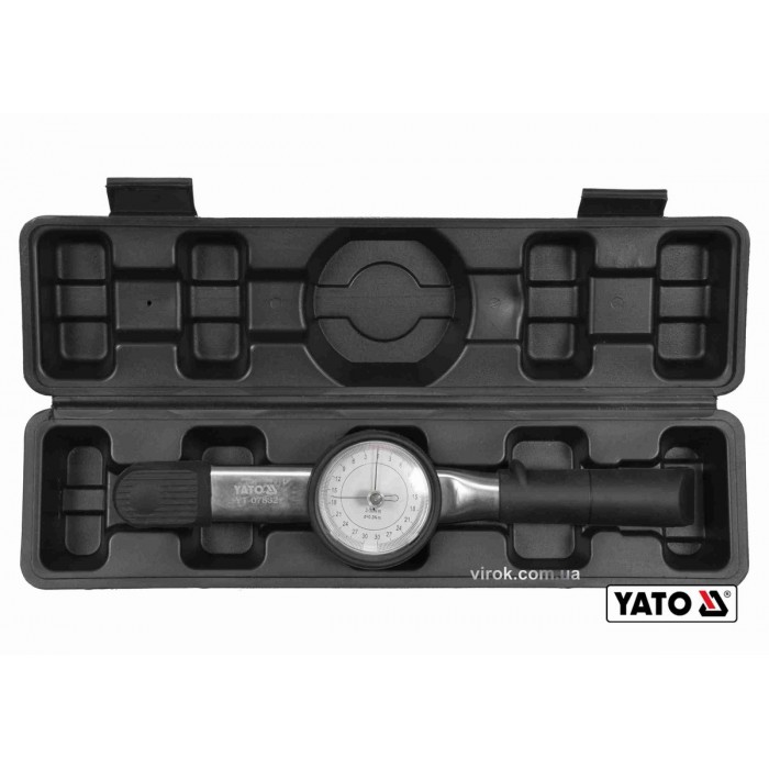 Ключ динамометричний YATO : квадрат 3/8", F= 3- 30 Нм зі стрілочно циферблатною шкалою [12]