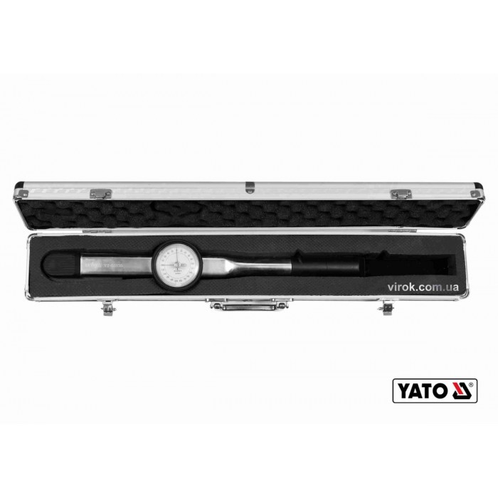 Ключ динамометричний YATO : квадрат 1/2", F= 20- 200 Нм зі стрілочно циферблатною шкалою [10]
